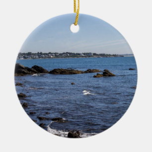 newport ri ocean view ceramic ornament
