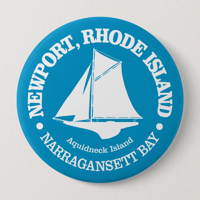 Newport RI (sloop) 4 Inch Round Button (Front)