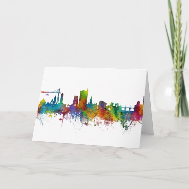 Newport Wales Skyline Card (Front)