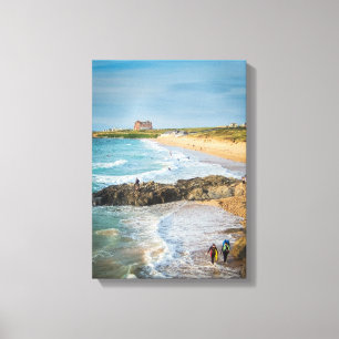 Newquay Fistral Beach at Sunset Canvas Print
