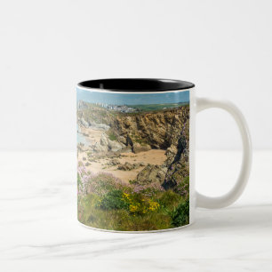 Newquay in Cornwall Two-Tone Coffee Mug