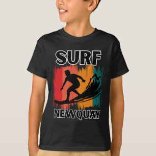 Newquay Surf Retro Cornwall Surfing And Beach Vibe T-Shirt