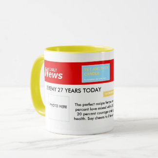News birthday mug