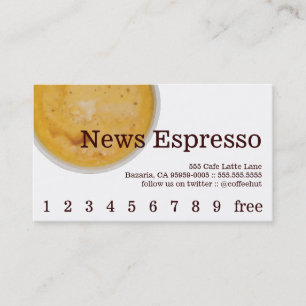 News Coffee Drink Loyalty / Punch Card