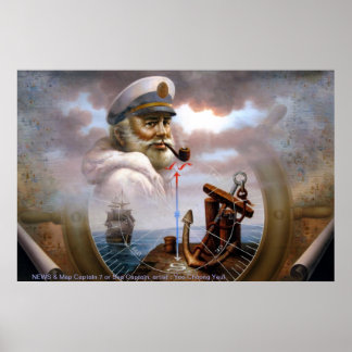 NEWS & Map Captain 7 or Sea Captain Poster
