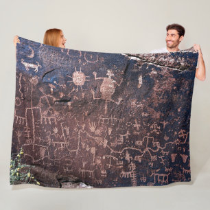 News Paper Rock  Petrified Forest National Park Fleece Blanket