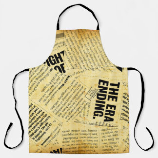 News paper text with old paper apron