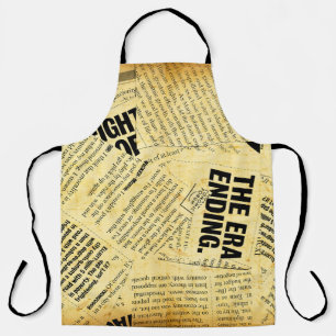 News paper text with old paper apron