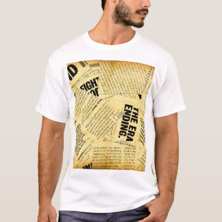 News paper text with old paper T-Shirt