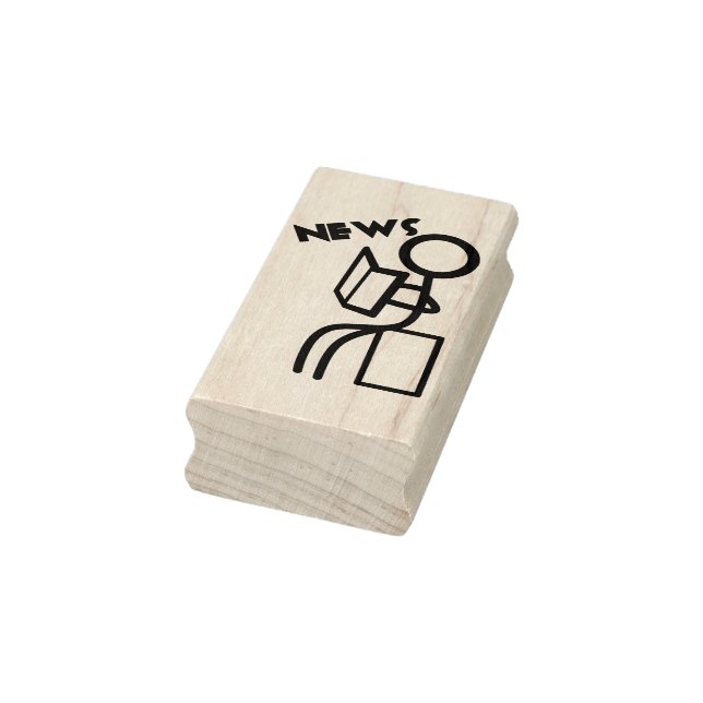 news stick man art stamp (Stamp)