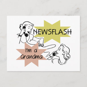 Newsflash I'm a Grandma T-shirts and Gifts Postcard