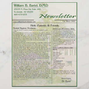 Newsletter Fall Flyer