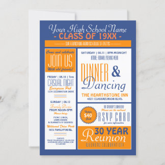 Newsletter Style High School Reunion Invitation