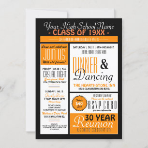 Newsletter Style High School Reunion Invitation