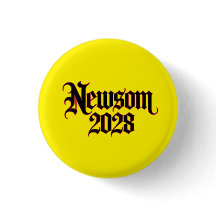 Newsom 2028 Gothic Style Button