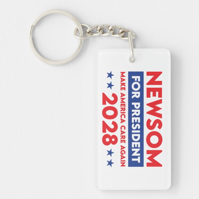 Newsom pour le Porte - clé Président 2028 (Devant)