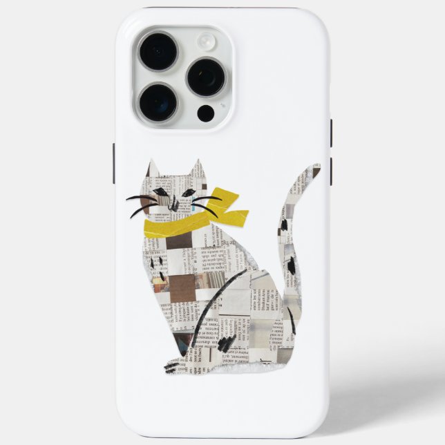 newspapar cat Case-Mate iPhone case (Back)