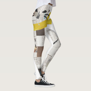 newspapar cat leggings