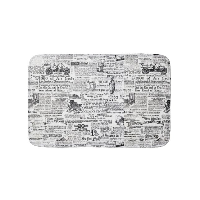 Newspaper Bath Mat (Front)