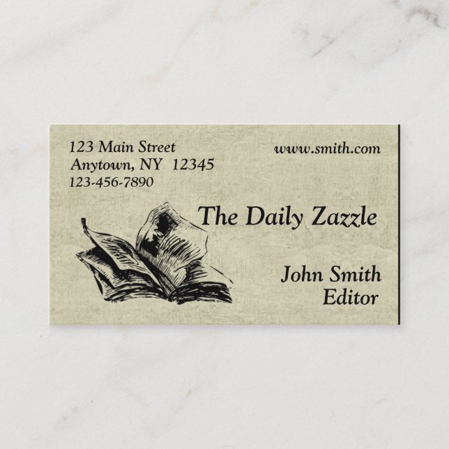 Newspaper Business Card (Front)