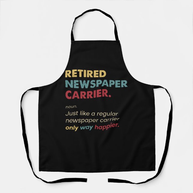 Newspaper Carrier - Retired Retro Definition Desig Apron (Front)
