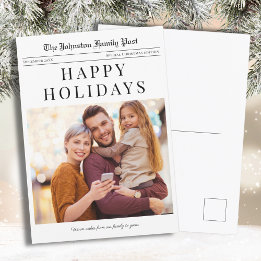 Newspaper Christmas Holiday Card with photo
