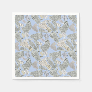 Newspaper Cutting Pattern 01x4.b Napkin
