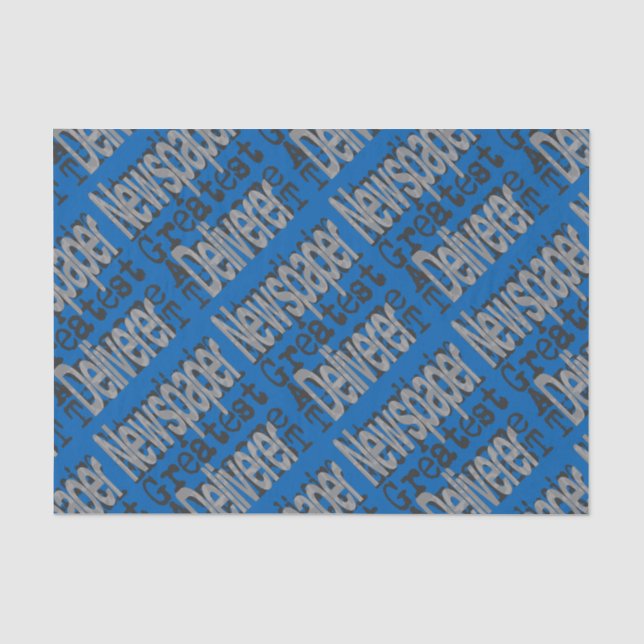 Newspaper Deliverer Extraordinaire Tissue Paper (Front)