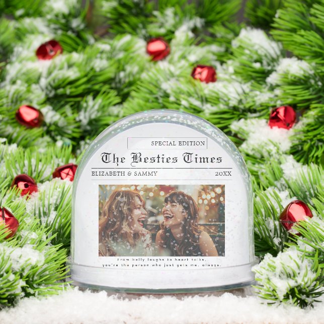 Newspaper Design | Best Friends Photo Snowglobe (Christmas)