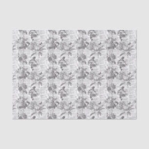 Newspaper Floral Ephemera Tissue Paper