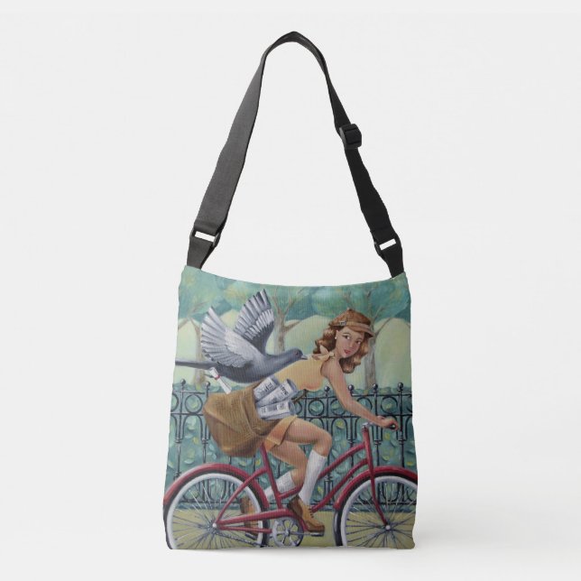 Newspaper Girl Crossbody Bag (Front)