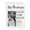 Newspaper Graduation Save The Date Announcement