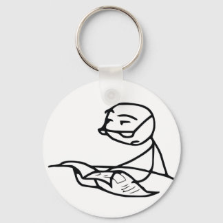 Newspaper Guy Keychain