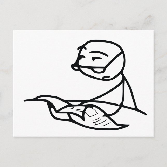 Newspaper Guy Postcard (Front)