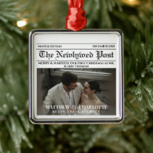 Newspaper Merry and Married Holiday Accents Photo