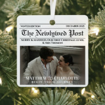 Newspaper Merry and Married Holiday Accents Photo