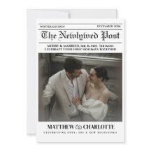 Newspaper Merry and Married Holiday Photo