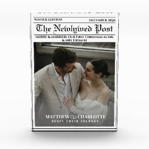 Newspaper Merry and Married Photo Block