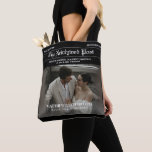 Newspaper Merry and Married Photo Tote Bag<br><div class="desc">Black an White Merry and Married tote bag , The Newlywed Post Merry and Married Ornament | Our First Christmas as Mr & Mrs | Personalized Newspaper Photo Keepsake, Celebrate your love story in vintage style with The Newlywed Post, a newspaper-inspired Christmas ornament designed to capture your first holiday as...</div>