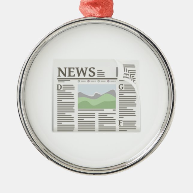 Newspaper Metal Ornament (Front)