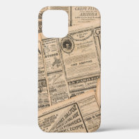 Newspaper pages with antique advertising. Vintage