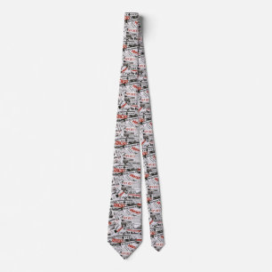 Newspaper Pattern Tie