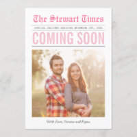 Newspaper | Pregnancy Announcement | Pink