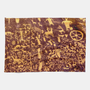Newspaper Rock American Indian Utah Kitchen Towel