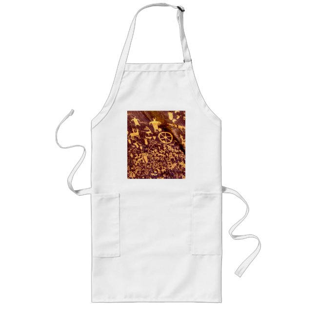 Newspaper Rock American Indian Utah Long Apron (Front)