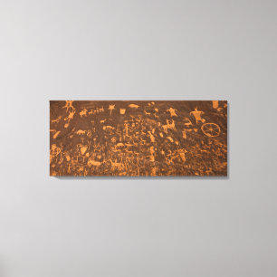 Newspaper Rock is a petroglyph panel etched in Canvas Print