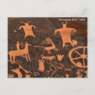 Newspaper Rock - Utah Postcard