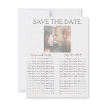 Newspaper "Save the Date"
