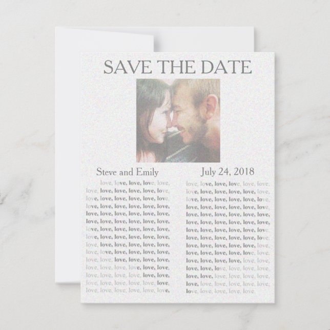Newspaper "Save the Date" Save The Date (Front)