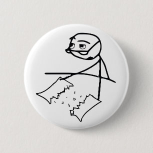Newspaper Tear Guy 2 Inch Round Button